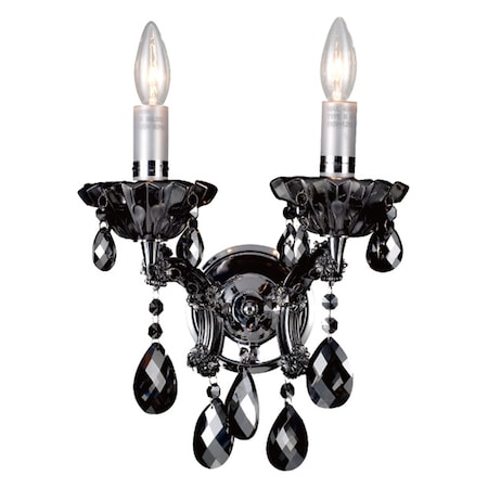 Bethel Smoke Crystal Chrome Metal Light Fixture 4307WB-SMK